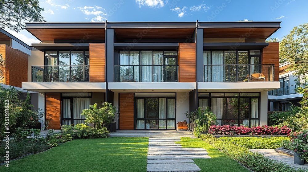 Fototapeta premium Modern Architecture, Residential Home