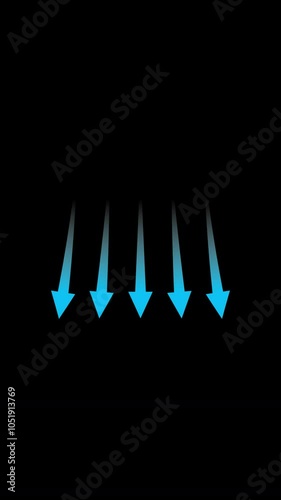 Cool airflow output on transparent background