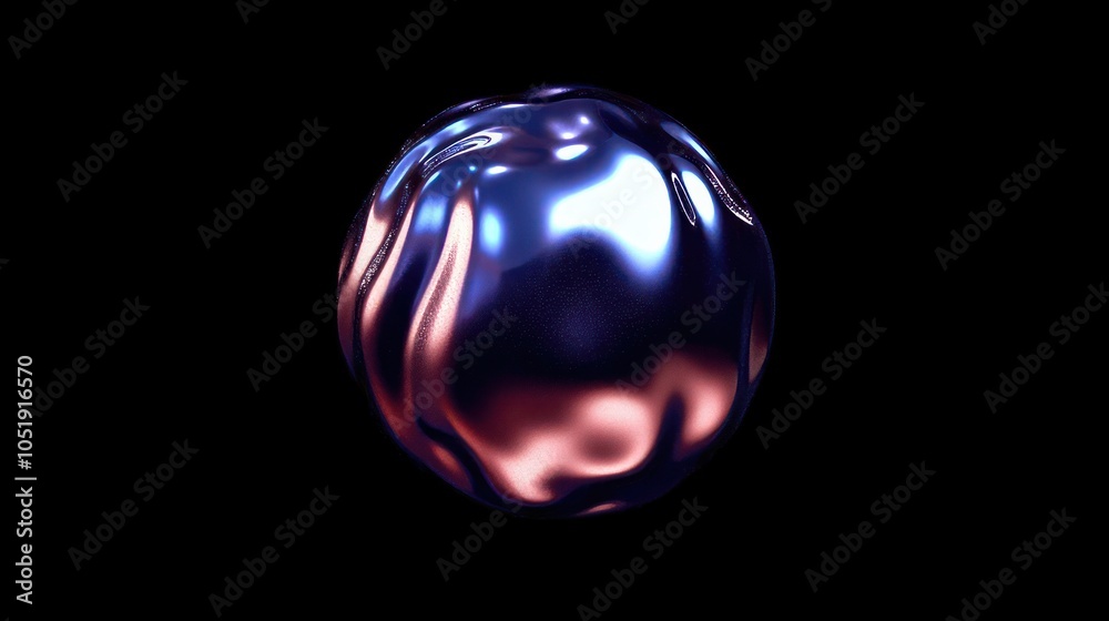 Smooth holographic cloth shape with rippling effect. Smooth holographic cloth shape with rippling effect.