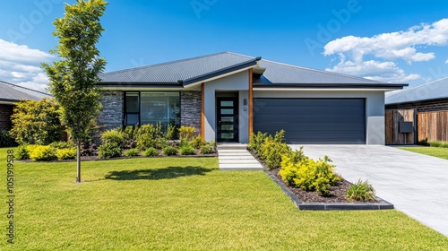 Facade of a modern Australian-style home.
