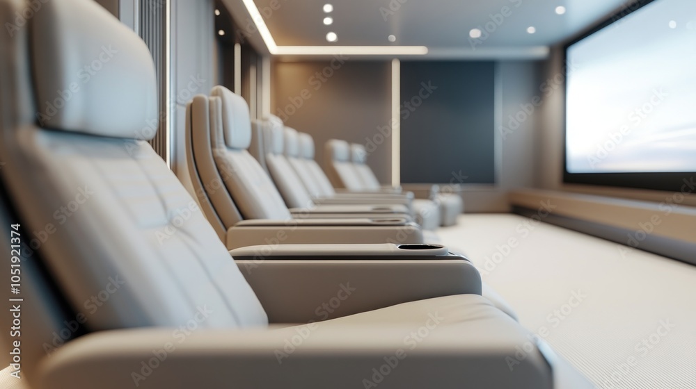 Fototapeta premium Luxurious Home Theater Interior