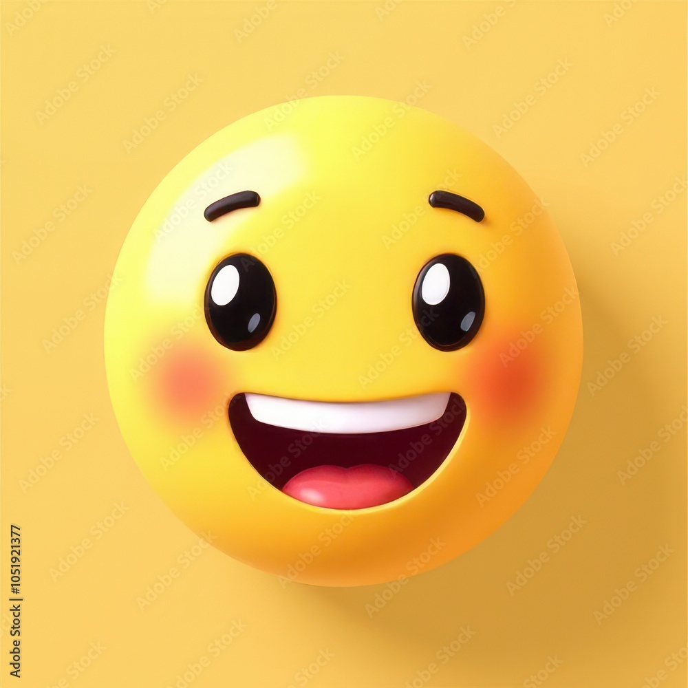 Fototapeta premium Smile face cute 2d