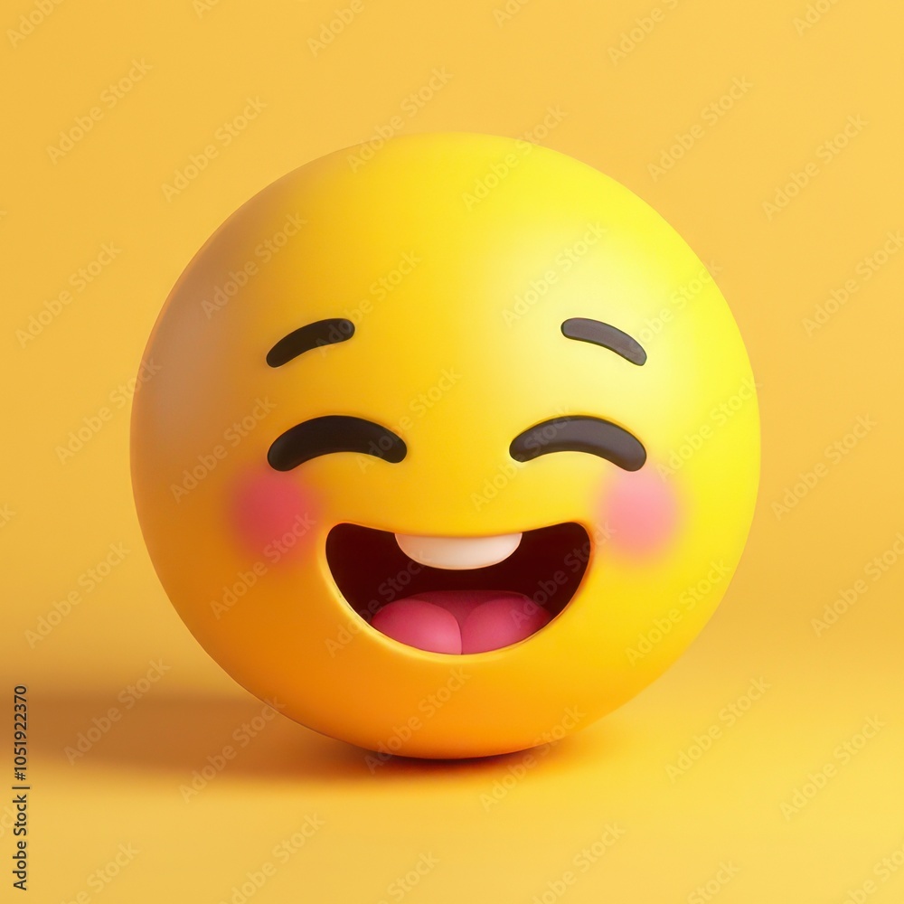 Fototapeta premium Smile face cute 2d