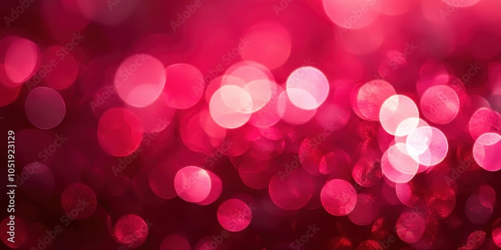 Pink Bokeh Lights on Dark Background