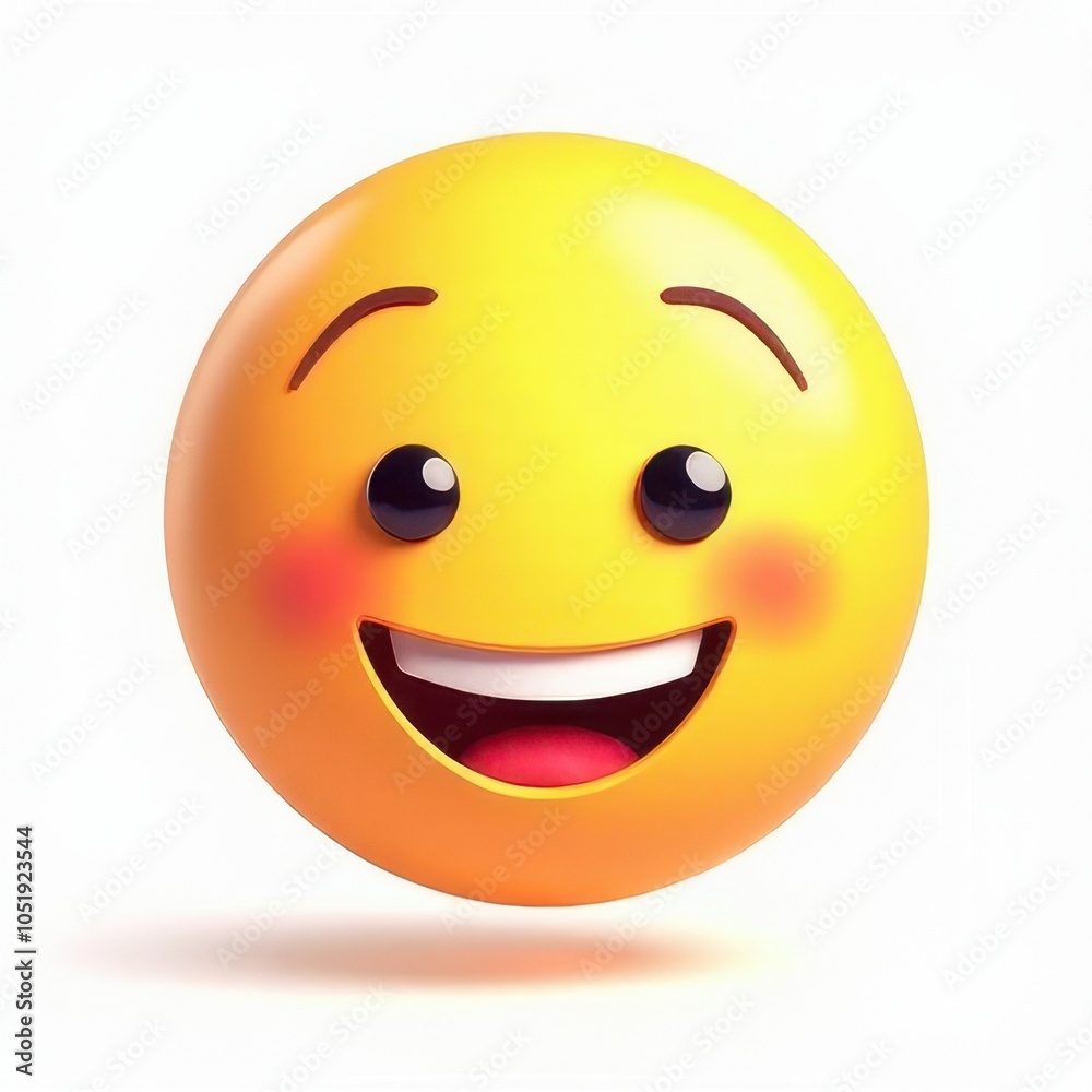 Fototapeta premium Smiley face cute 2d