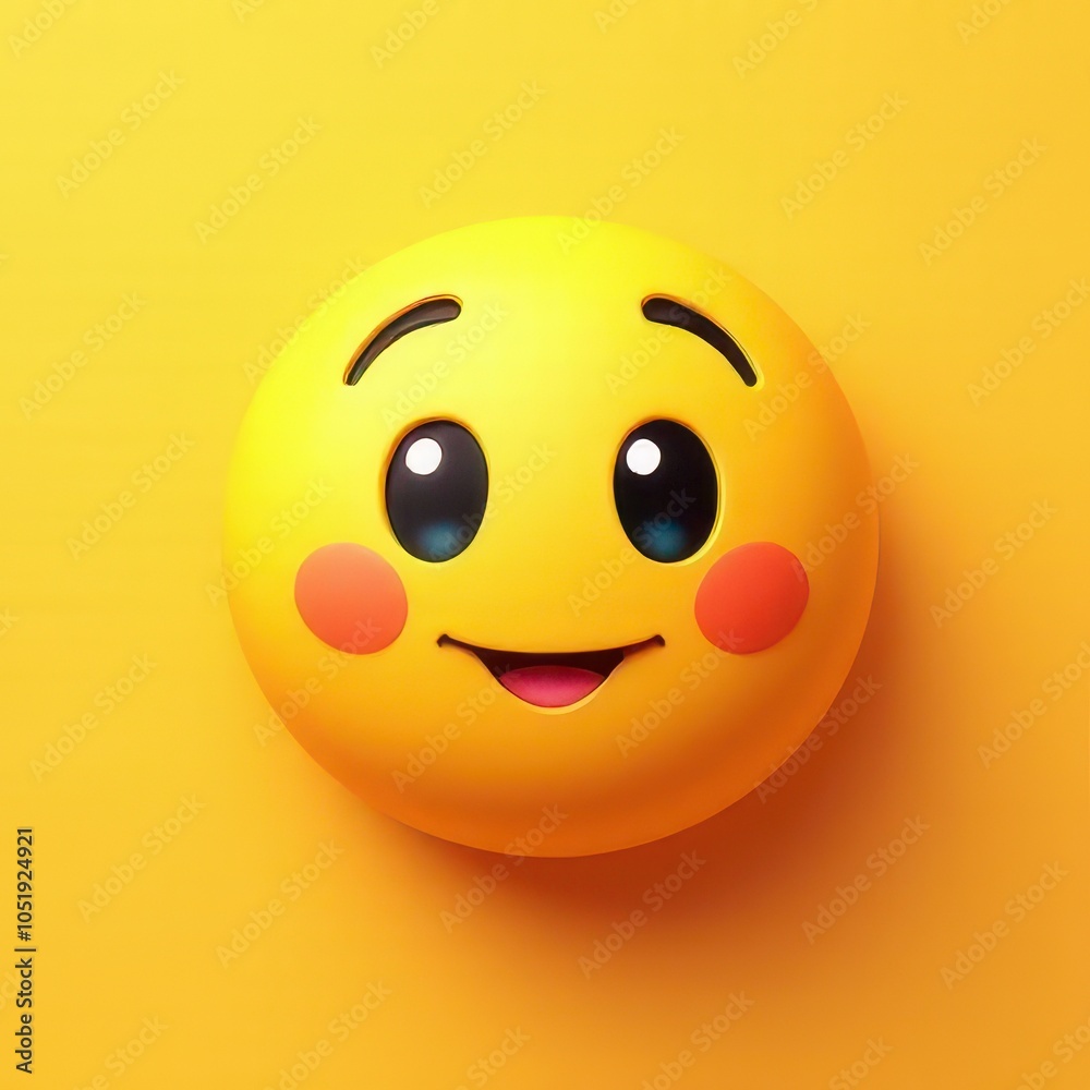 Fototapeta premium Smile face cute 2d