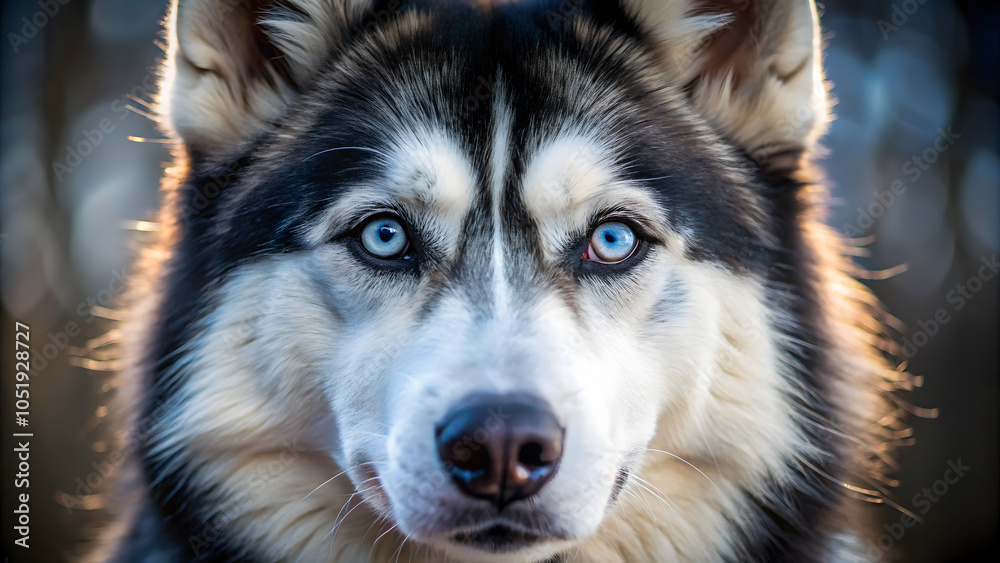 husky face close up husky face close up