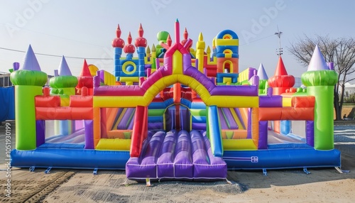 Wallpaper Mural The Amazing Inflatable Castle Maze: A Vibrant Adventure Torontodigital.ca