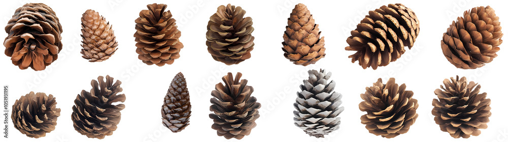 Pine cones isolated Pine cones isolated