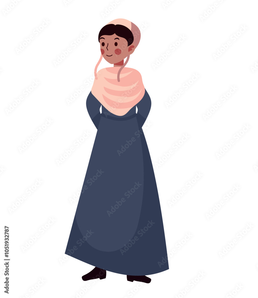 amish woman standing