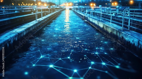 Intelligent water data analytics AI in water management where artificial intelligence analyzes historical and realtime data to optimize water distribution forecast demand and inform policy decisions