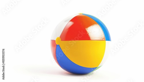Sunny Fun: Beach Ball Stands Out on White Background Free Download Sunny Fun: Beach Ball Stands Out on White Background - GFXLoad