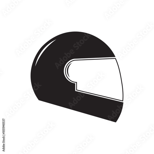 motorbike helmet flat icon vector