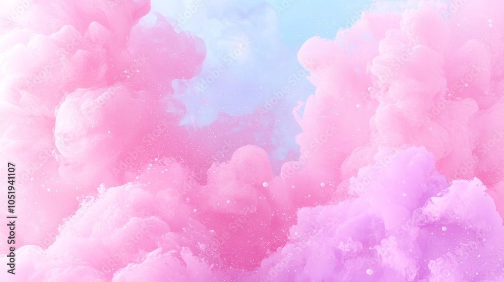 Fototapeta premium Ethereal pink and purple cloudscape a dreamy abstract background perfect for creative projects and designs
