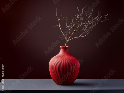 vase with dry twig