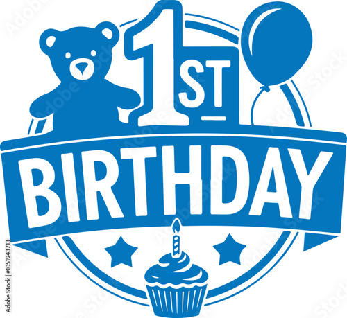 1st Birthday Vector