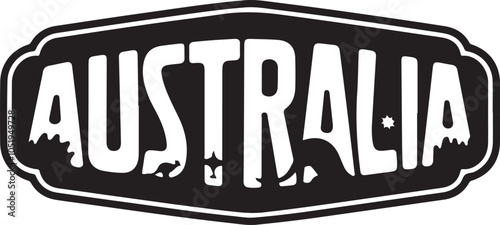 Australia Modern Sign Vector