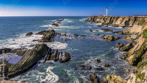 Point Arena Light is a lighthouse in Mendocino County, California, photo