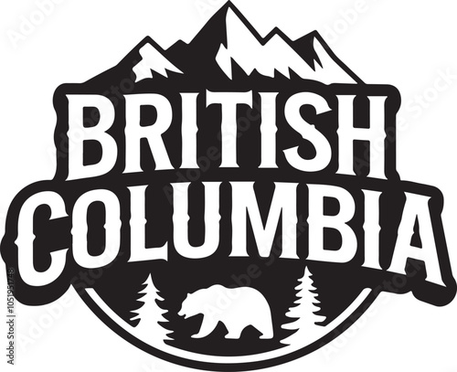 British Columbia Canada Sign Vector Graphic