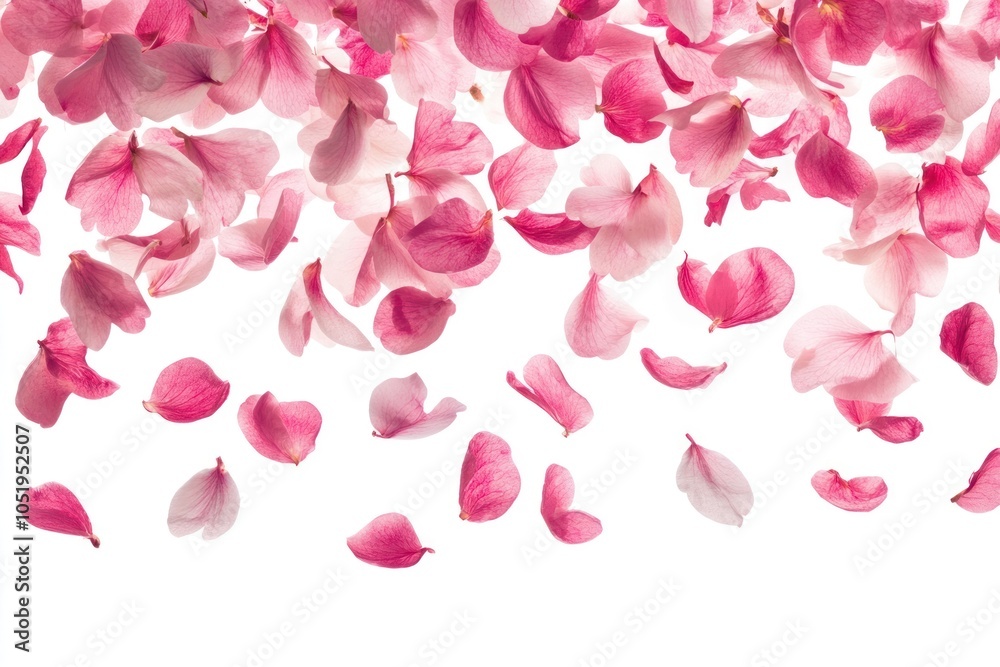 Pink petals falling gracefully Pink petals falling gracefully