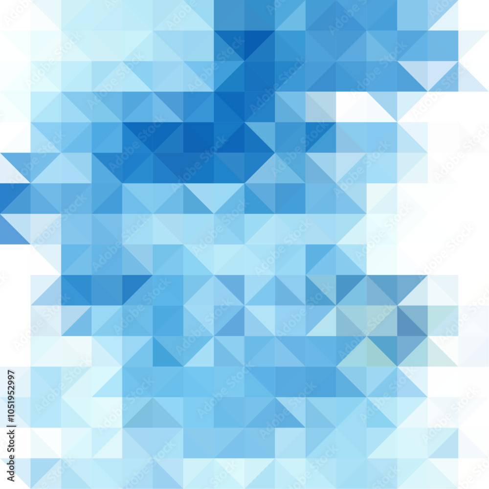 Fototapeta premium Blue Abstract Triangle Background Vector Image