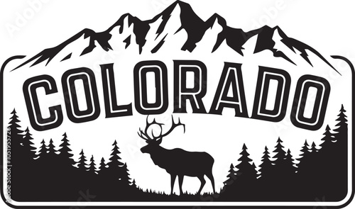 Colorado Wilderness Vector Graphic