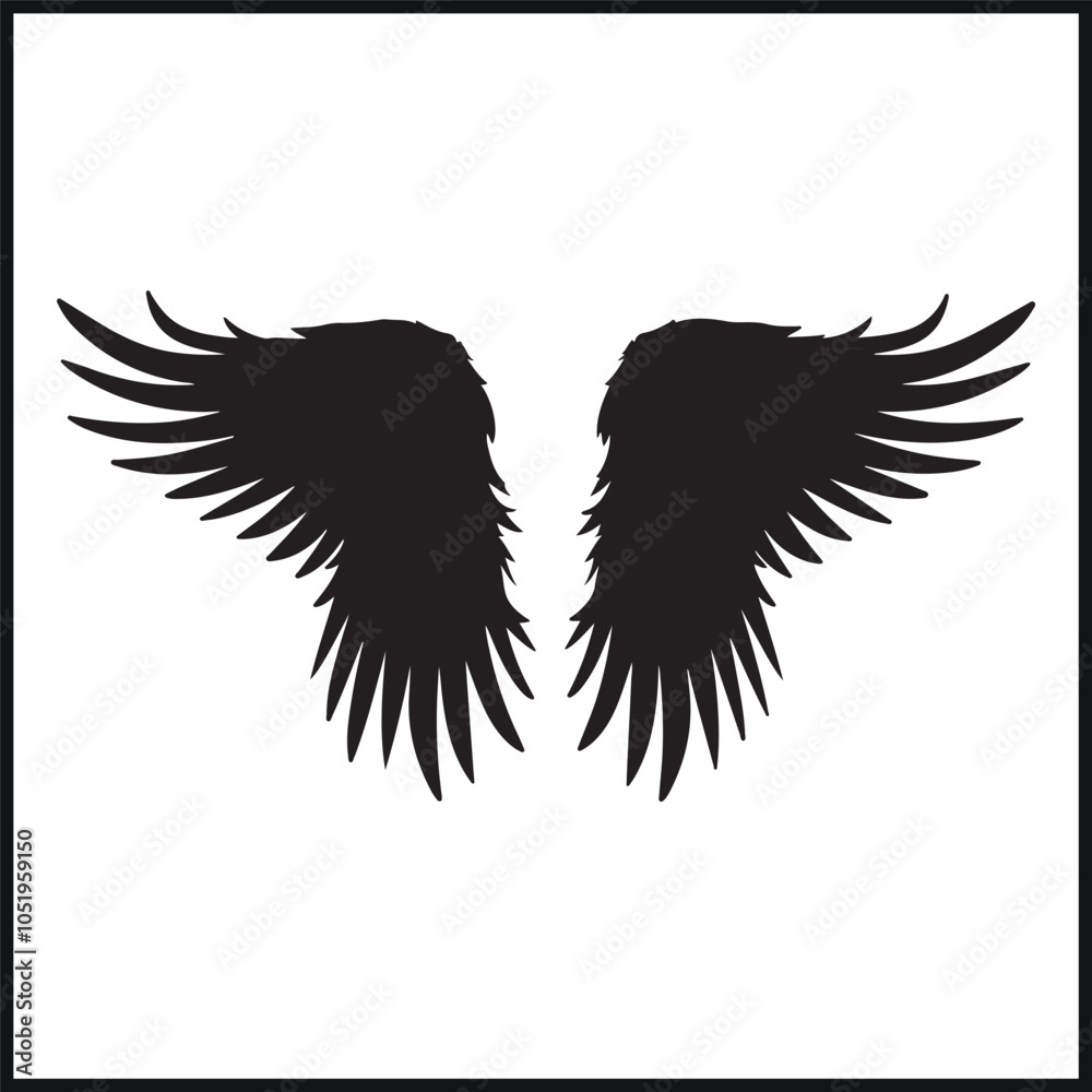 Obraz premium Wings Black Silhouette