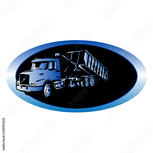 Dumpster truck design PNG