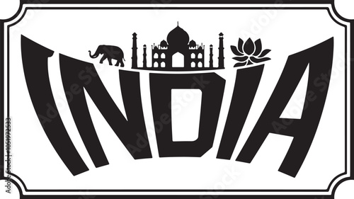 India Sign Vector Graphic Design photo