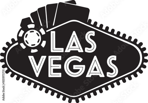 Las Vegas Typography Vector Illustration