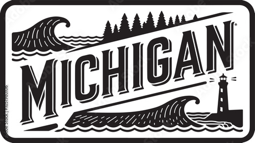 Michigan State Vector Illustration