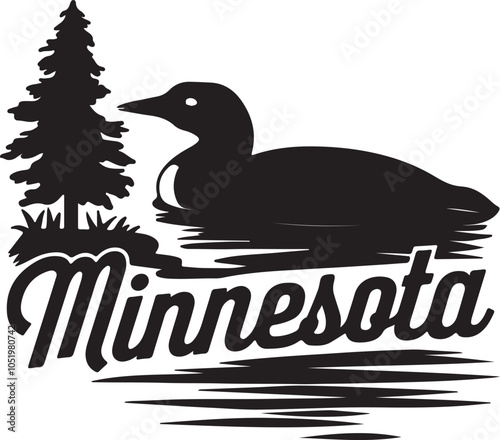 Minnesota Retro Typography Vector Graphic