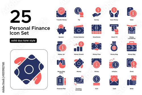 Phone Solid Duo Tone Icon Set: Cell Phones, Smart Devices, and Mobile Tech Icons