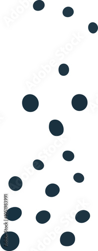 Minimalist Boho Abstract Circles and Dots Pattern with Organic Geometric Floating Dots Design