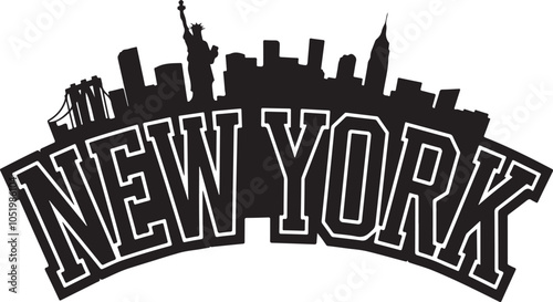 New York Retro Sign Vector