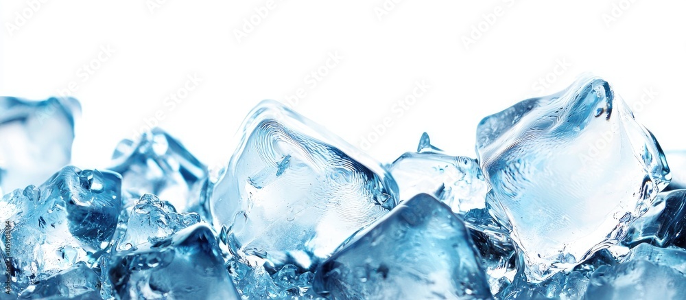Picture Melting Ice Cubes On White Background Picture Melting Ice Cubes On White Background