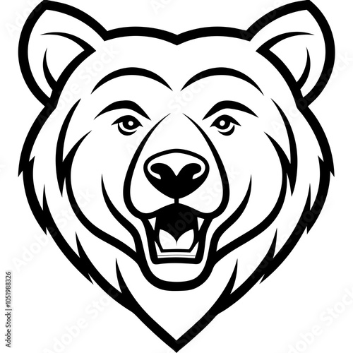 Design a Bold Bear Head Logo with Sharp Edges & Earthy Tones