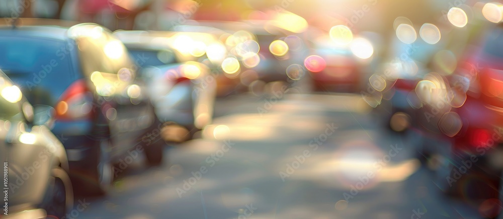 Picture Blurred For Background Abstract And Can Be Illustration To Article Of Cars Parked In The Parking Lot Picture Blurred For Background Abstract And Can Be Illustration To Article Of Cars Parked In The Parking Lot