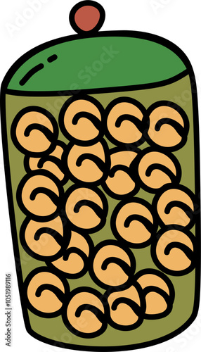 Eid biscuits in a container