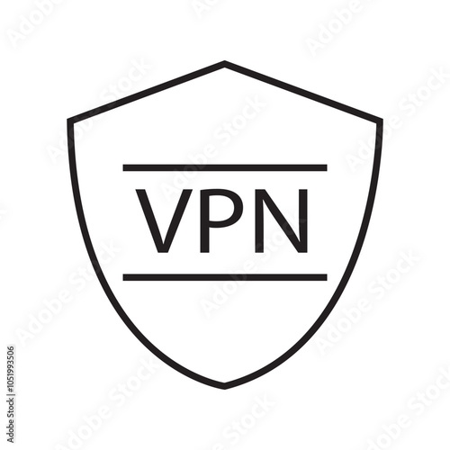 Private network icon in line style