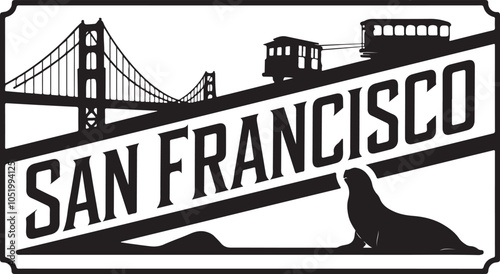 San Francisco Typography Vector Graphic