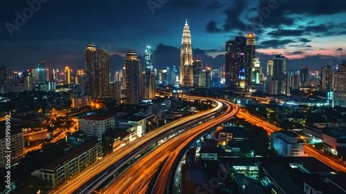 Wallpaper Mural crowded city conditions at night Torontodigital.ca