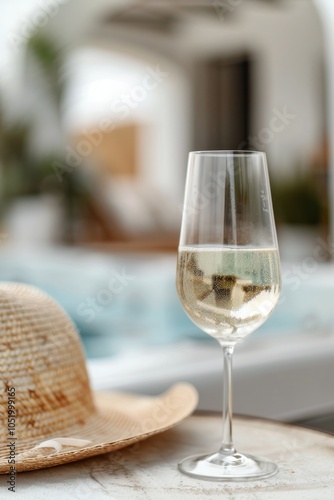 Glass of Wine on a Table