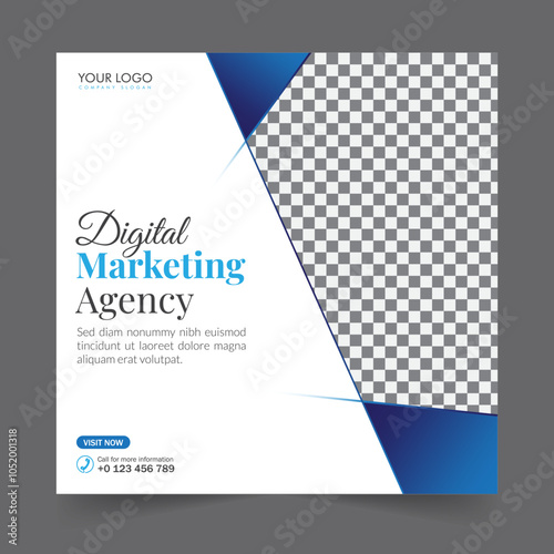 Digital marketing social media post business webinar for social media story, business post or stories banner template geometric shape design for attractive abstract elements post background space photo