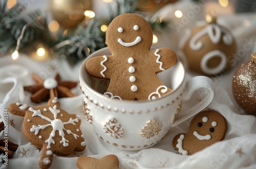 Gingerbread Man in a Cup of Hot Cocoa