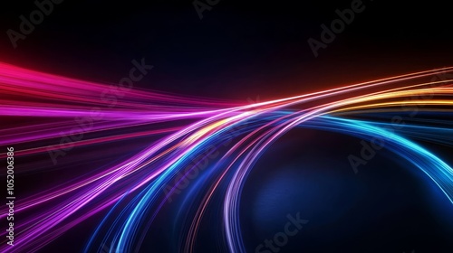 Glowing lines illustrating high-speed data transmission.