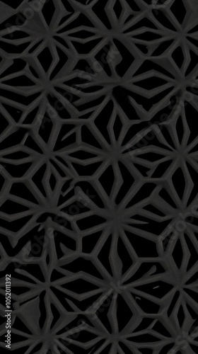 Abstract geometric pattern design, black background