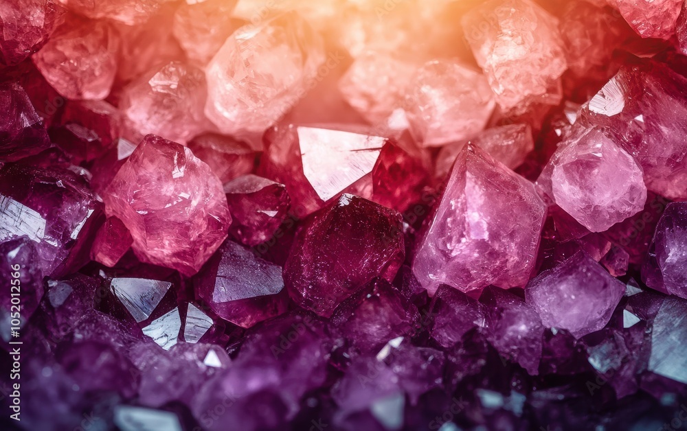 Vibrant collection of colorful crystals showcasing shades of purple and pink, perfect for adding a touch of natural elegance to your projects. Vibrant collection of colorful crystals showcasing shades of purple and pink, perfect for adding a touch of natural elegance to your projects.