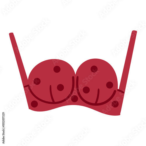 Bra vector icon. Cartoon vector icon isolated on white background.