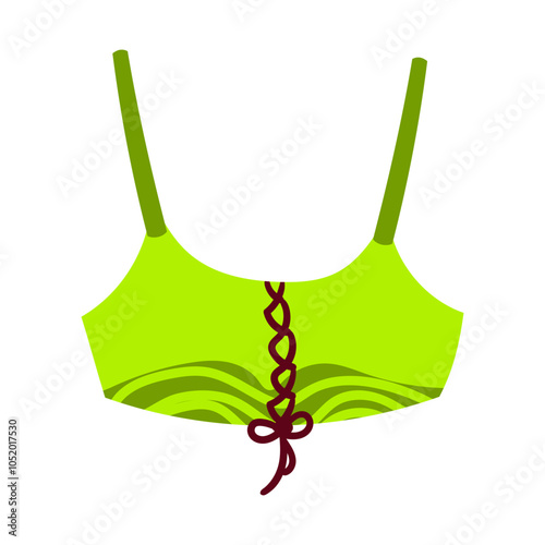 Bra vector icon. Cartoon vector icon isolated on white background.